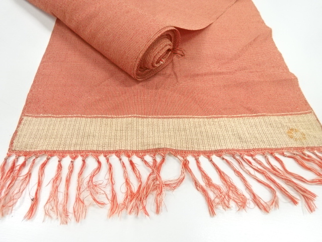  アンティーク　抽象模様織出し着尺反物